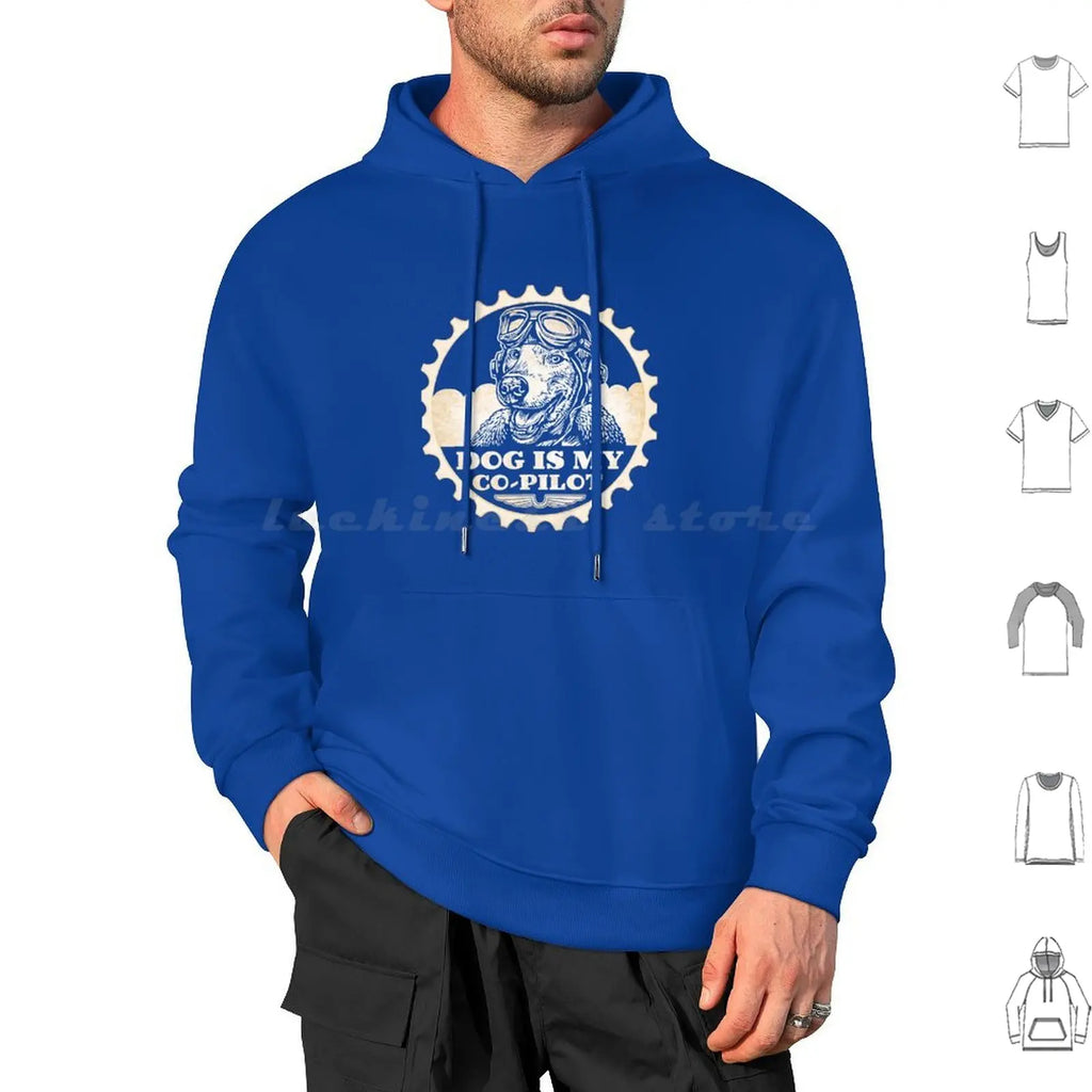 Dog Is My Co-Pilot Hoodies Long Sleeve Dog Airplane Animal Dog Lover Dogs Humor I Love Dog I Love Dogs Love Dogs Pet Pet