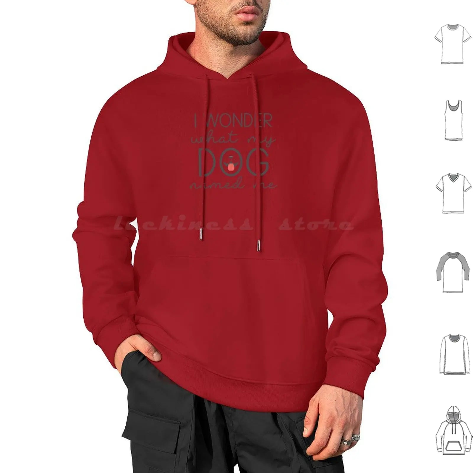 I Wonder What My Dog Named Me Hoodies Long Sleeve I Wonder What My Dog Named Me Dogs Funny Pet Name Sarcasm Humor