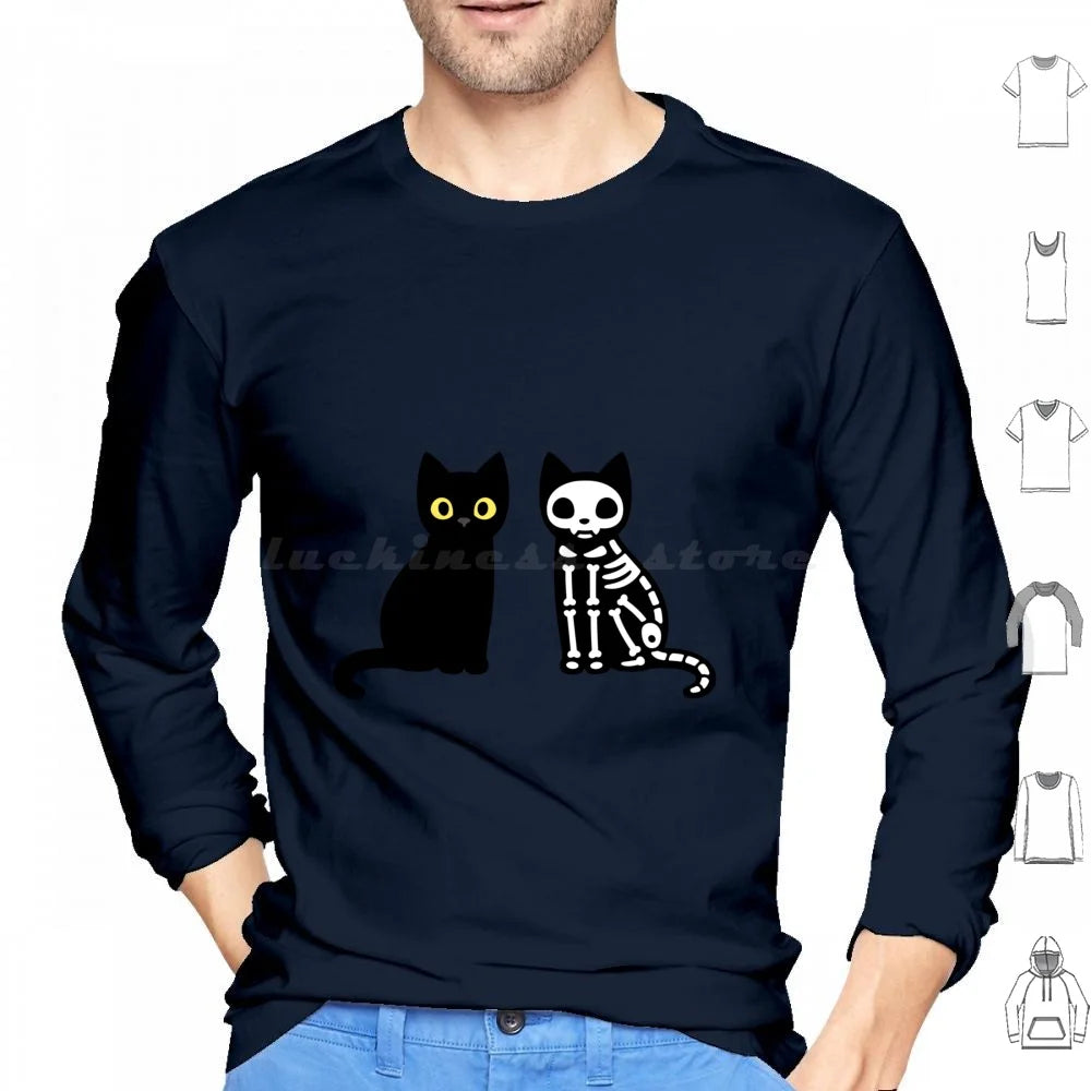 Funny Black Cats Hoodies Long Sleeve Cat Funny Black Cat Cute Kitty Animal Black Animals Pets Funny Cat Cat Lover Humor