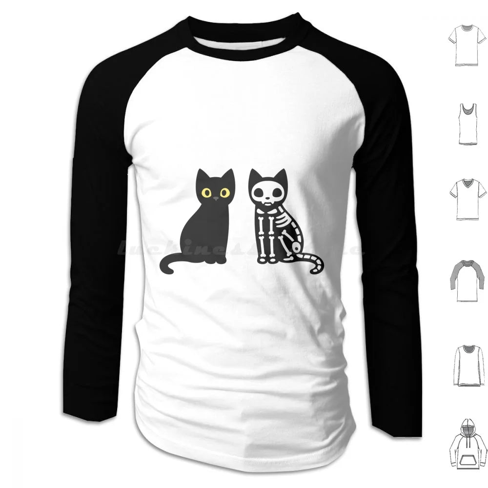 Funny Black Cats Hoodies Long Sleeve Cat Funny Black Cat Cute Kitty Animal Black Animals Pets Funny Cat Cat Lover Humor