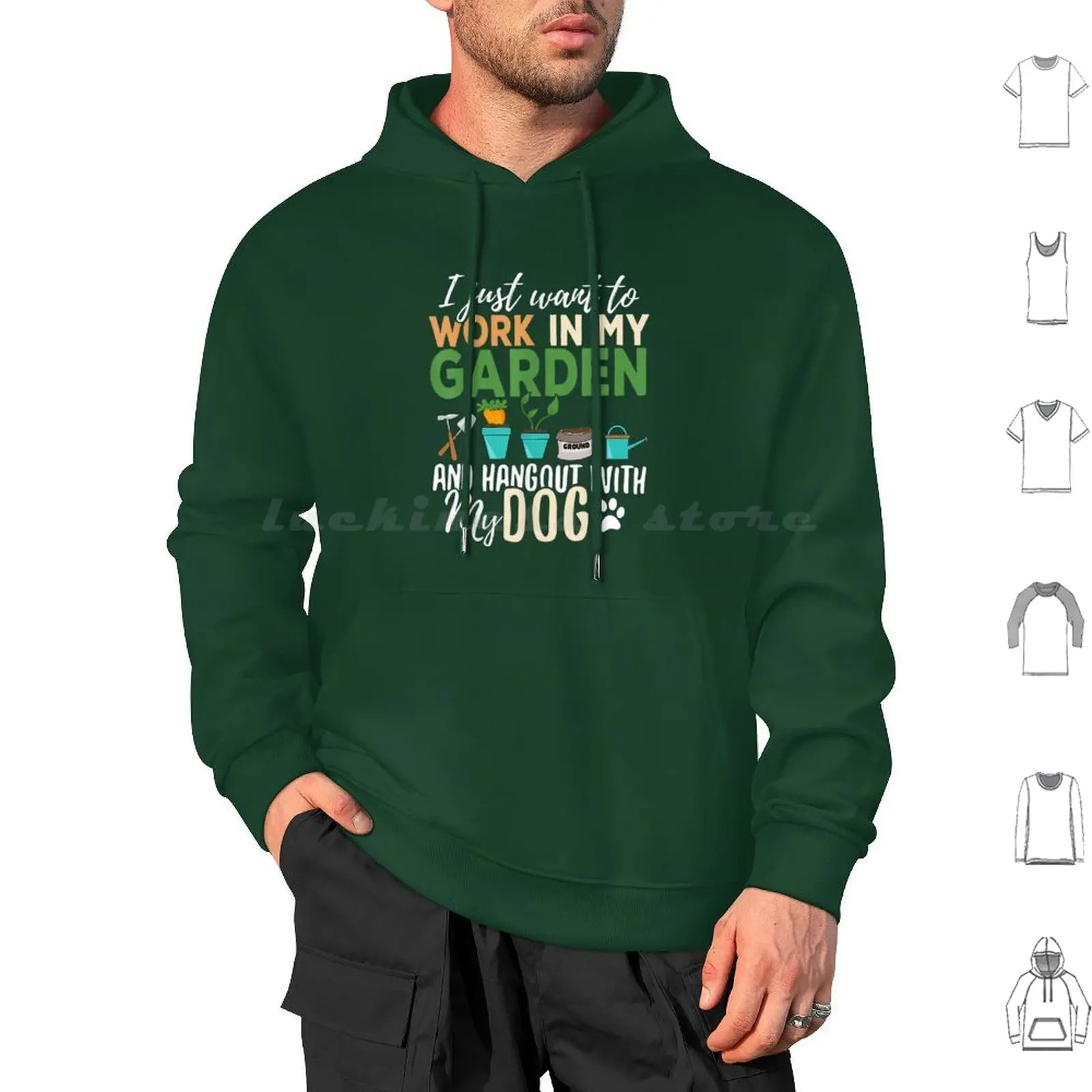 Gardening Dog Lover Gardener Garden Pet Gift Plants Hoodie Cotton Long Sleeve Ice Hockey Hockey Penalty Box Funny Humor