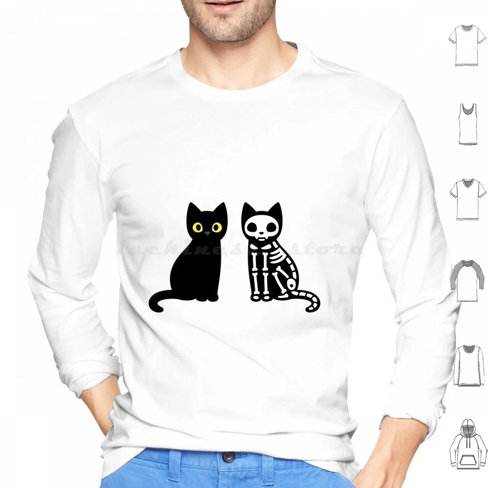 Funny Black Cats Hoodies Long Sleeve Cat Funny Black Cat Cute Kitty Animal Black Animals Pets Funny Cat Cat Lover Humor