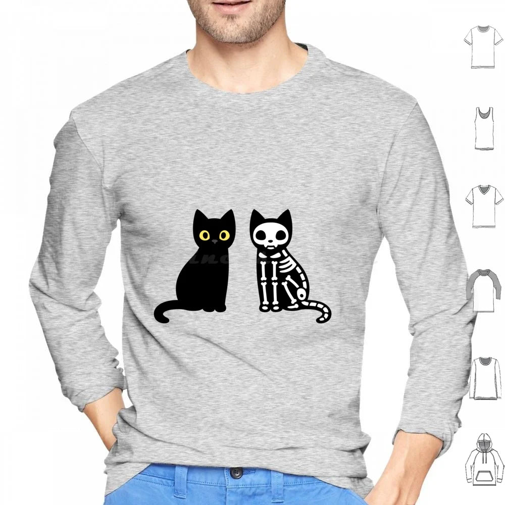 Funny Black Cats Hoodies Long Sleeve Cat Funny Black Cat Cute Kitty Animal Black Animals Pets Funny Cat Cat Lover Humor
