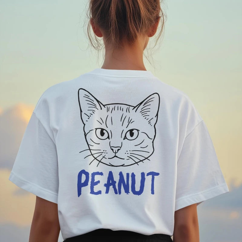 Custom Pet Shirt Custom Dog Portrait T-Shirt Personalized Pet Name Print Tee Cute Paw Graphic Casual Cotton Top for Dog Lovers