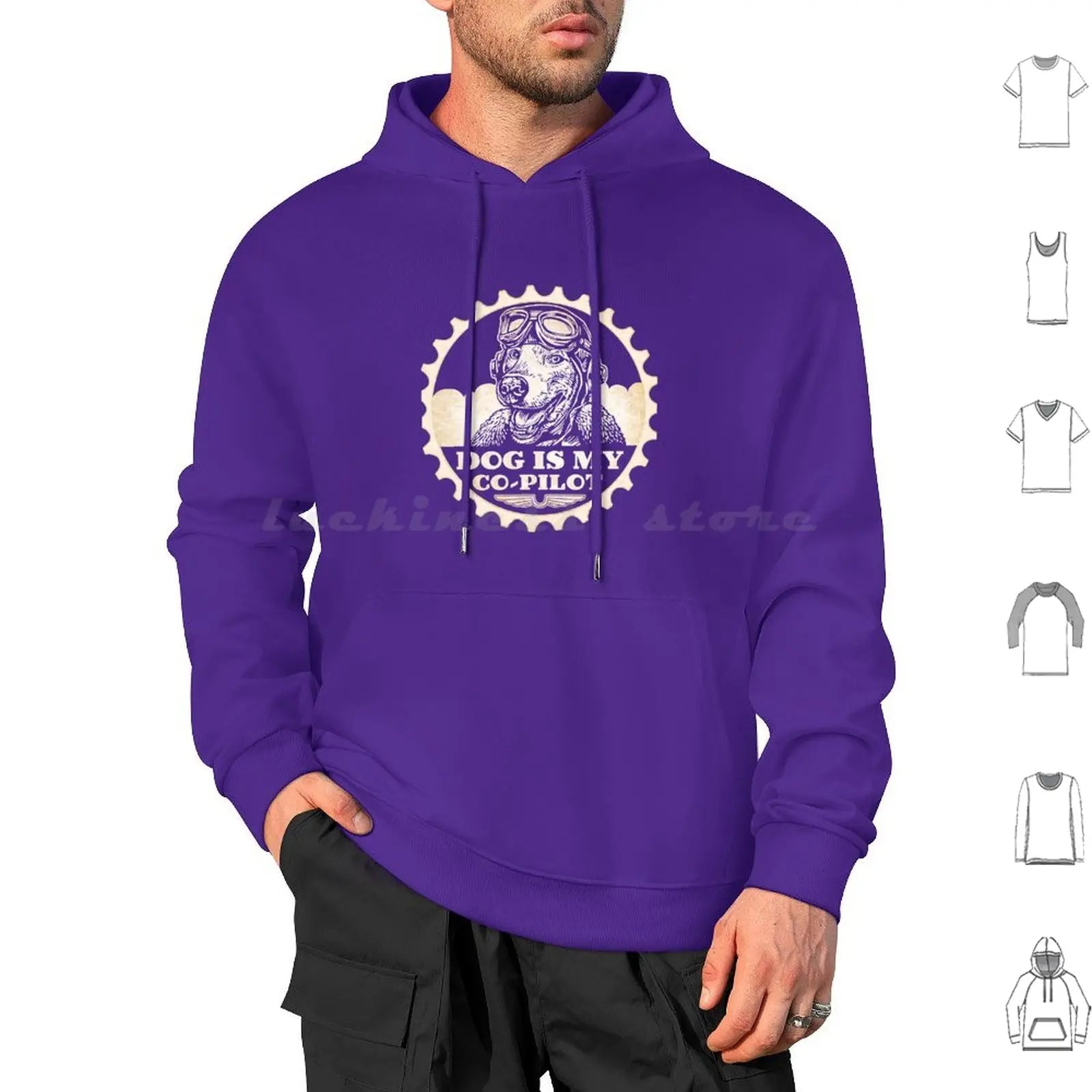 Dog Is My Co-Pilot Hoodies Long Sleeve Dog Airplane Animal Dog Lover Dogs Humor I Love Dog I Love Dogs Love Dogs Pet Pet