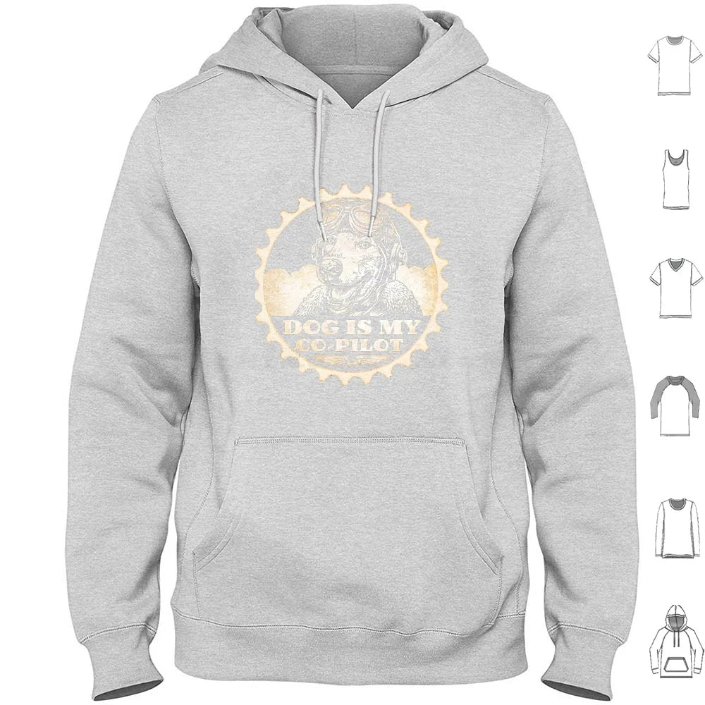 Dog Is My Co-Pilot Hoodies Long Sleeve Dog Airplane Animal Dog Lover Dogs Humor I Love Dog I Love Dogs Love Dogs Pet Pet