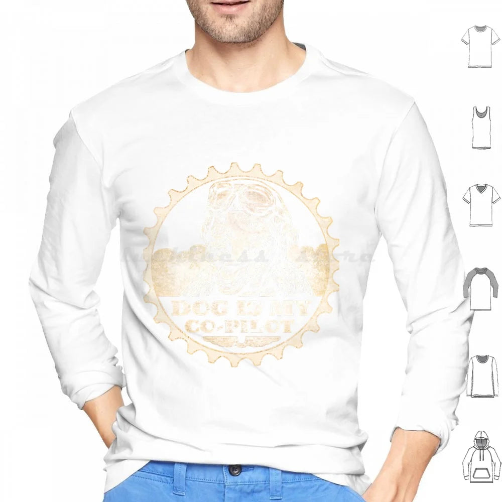 Dog Is My Co-Pilot Hoodies Long Sleeve Dog Airplane Animal Dog Lover Dogs Humor I Love Dog I Love Dogs Love Dogs Pet Pet
