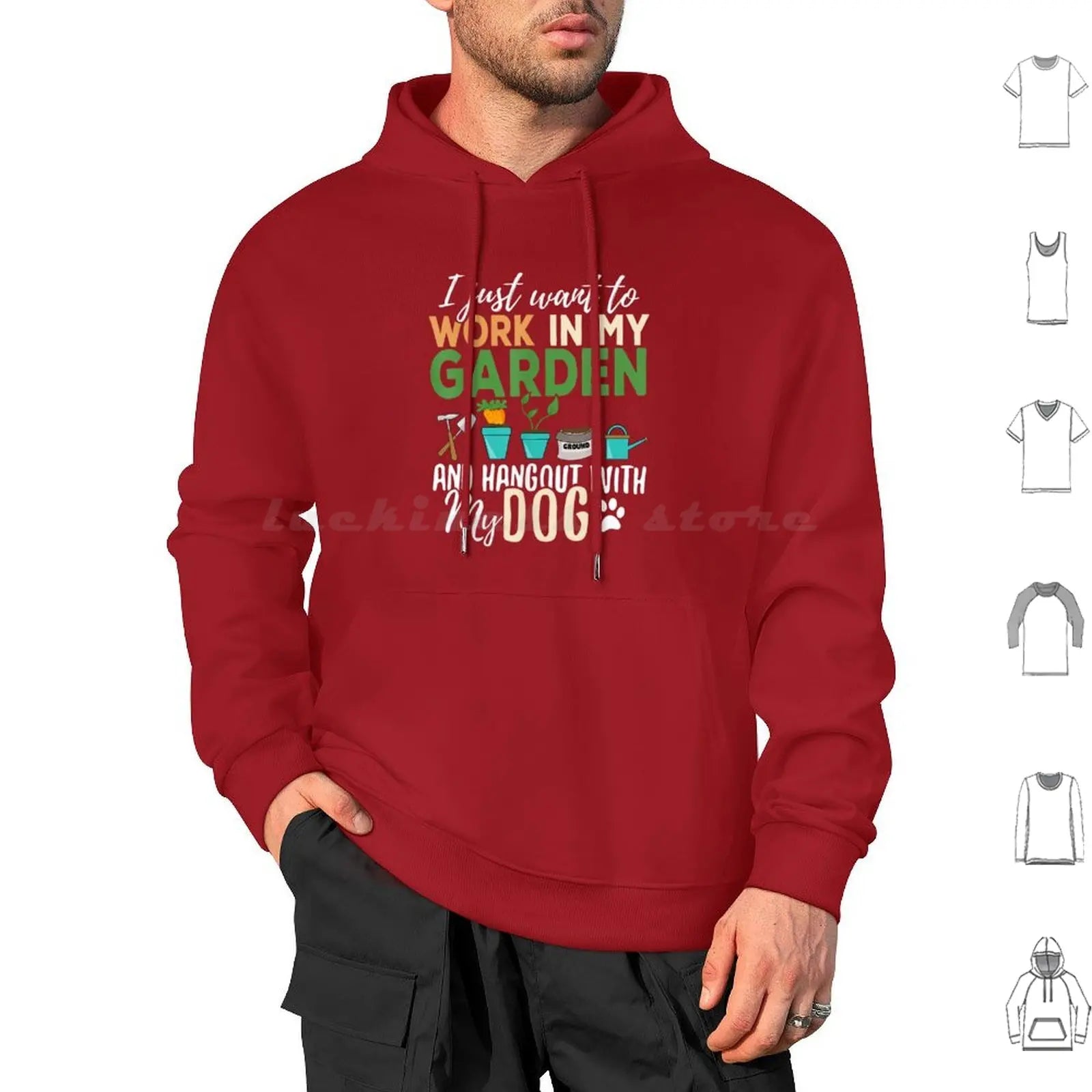 Gardening Dog Lover Gardener Garden Pet Gift Plants Hoodie Cotton Long Sleeve Ice Hockey Hockey Penalty Box Funny Humor