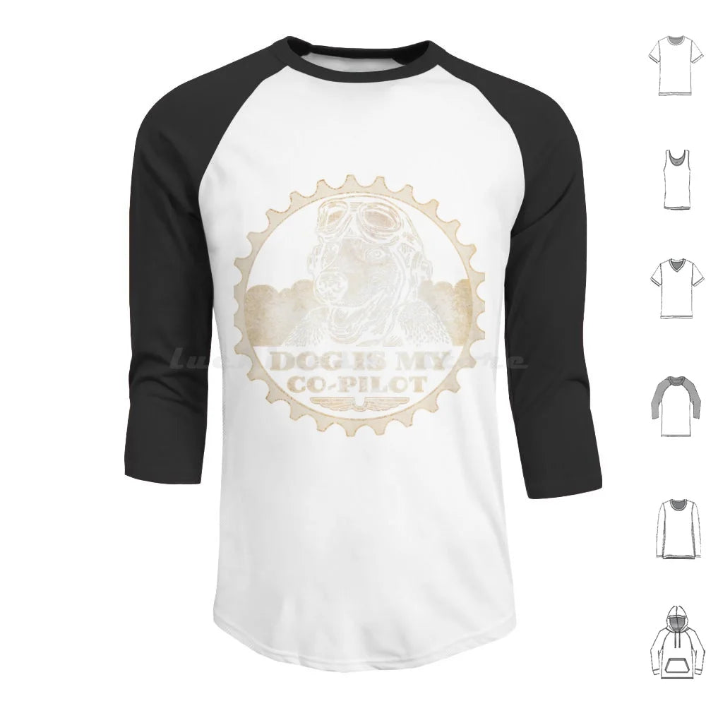 Dog Is My Co-Pilot Hoodies Long Sleeve Dog Airplane Animal Dog Lover Dogs Humor I Love Dog I Love Dogs Love Dogs Pet Pet