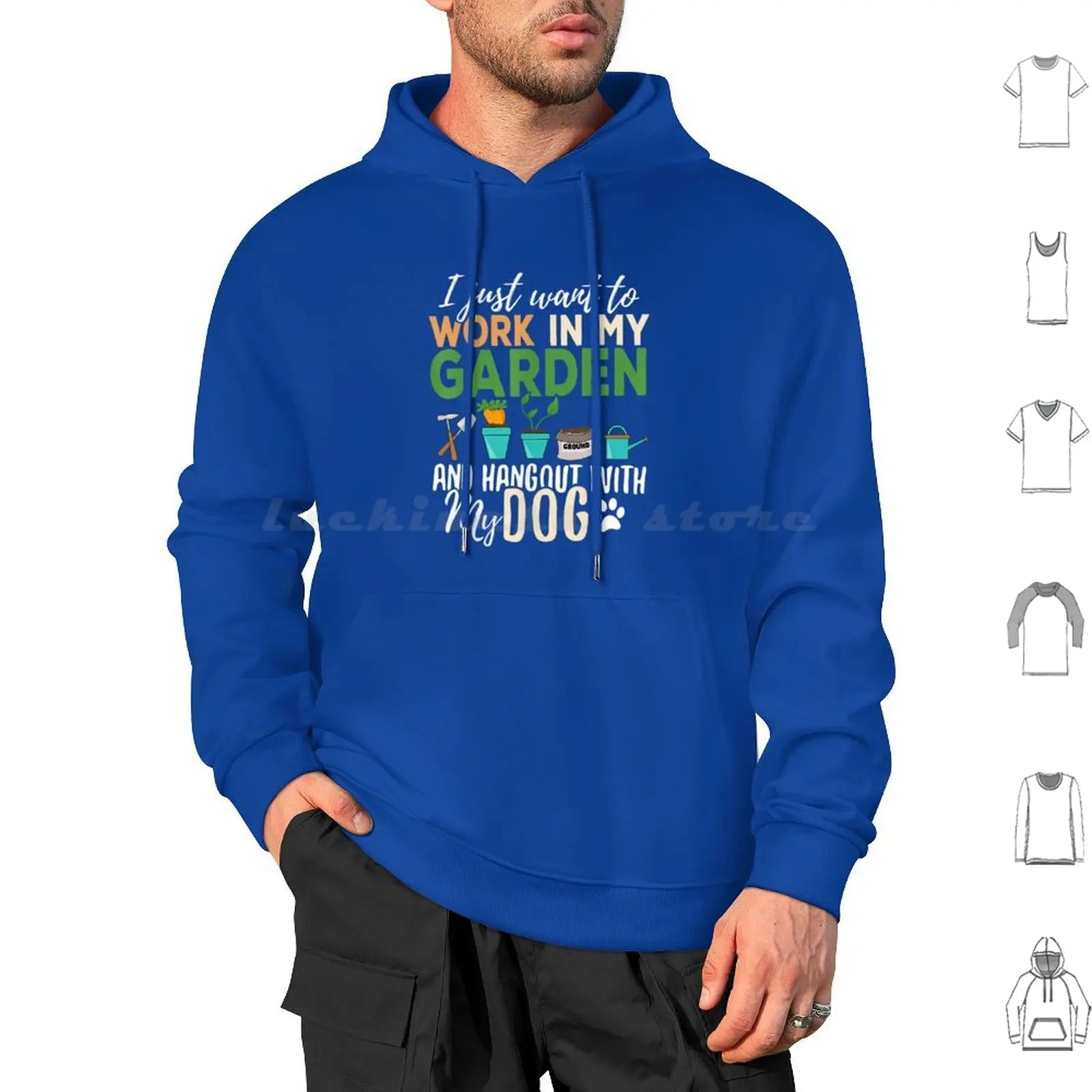 Gardening Dog Lover Gardener Garden Pet Gift Plants Hoodie Cotton Long Sleeve Ice Hockey Hockey Penalty Box Funny Humor