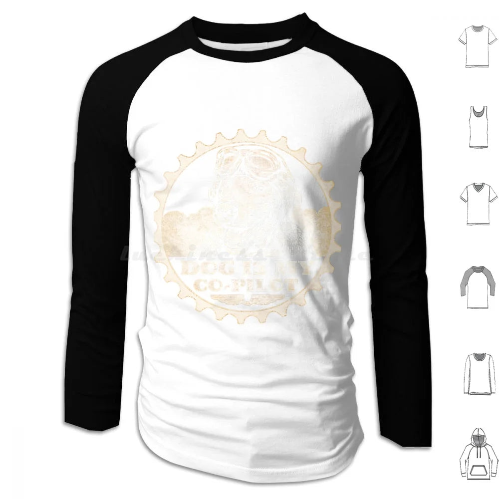 Dog Is My Co-Pilot Hoodies Long Sleeve Dog Airplane Animal Dog Lover Dogs Humor I Love Dog I Love Dogs Love Dogs Pet Pet